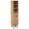 vidaXL Bathroom Cabinet OTTA 35x30x159 cm Solid Wood Pine