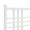 vidaXL Metal Bed Frame without Mattress with Footboard White 90x200cm