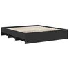vidaXL Bed Frame with Headboard Black 200 x 200 cm Engineered Wood