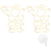 vidaXL Christmas Lights Santa Silhouette 2 pcs 35 LEDs Warm White