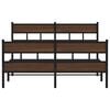 vidaXL Metal Bed Frame without Mattress Brown Oak 160x200 cm