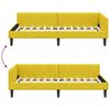 vidaXL Corner Bed Frame with Headboard Yellow 100 cm x 200 cm Velvet