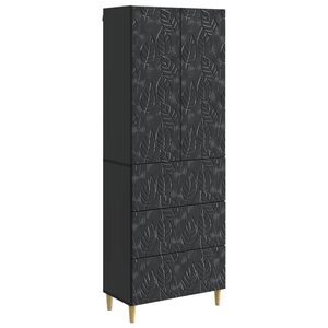 vidaXL Cabinet Set 2 pcs 66 x 34.5 x 90 cm Engineered Wood Black