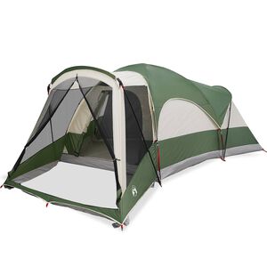 vidaXL Family Tent Tunnel 8-Person Green Waterproof