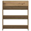 vidaXL Wall Shoe Cabinet Artisan Oak 80x18x90 cm Engineered Wood