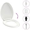 vidaXL Soft-close Toilet Seat with Quick-release Design White