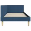 vidaXL Corner Bed Frame with Headboard Blue 80 cm x 200 cm Velvet