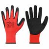 vidaXL Work Gloves 12 pcs Red and Black 8 / M Latex Coating