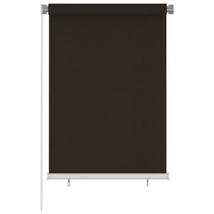 vidaXL Outdoor Roller Blind 105(W)x140(H) cm Brown HDPE