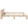 vidaXL Bed Frame with Headboard Natural 180 x 200 cm Solid Pine Wood