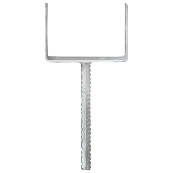 vidaXL Fence Anchors 6 pcs Silver 12x6x30 cm Galvanised Steel