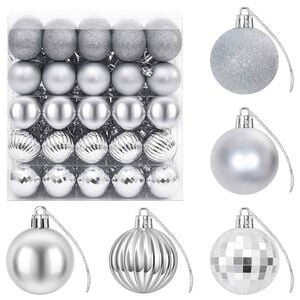 vidaXL Christmas Ball Set 100 pcs Silver Dia. 4 cm Polystyrene
