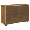 vidaXL Rolling Cabinet Honey Brown 100 x 39 x 65.5 cm Solid Pine Wood