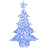 vidaXL Christmas Tree with 100 LEDs Blue 122 cm Acrylic