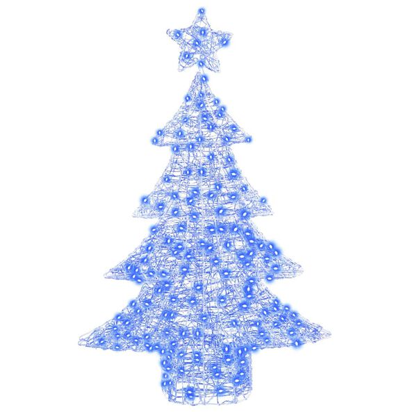 vidaXL Christmas Tree with 100 LEDs Blue 122 cm Acrylic