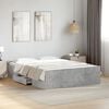 vidaXL Bed Frame with Drawers without Mattress Concrete Grey 120x200 cm