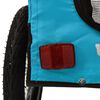 vidaXL Pet Bike Trailer Blue and Black Oxford Fabric&Iron