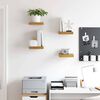 vidaXL Wall Shelf 4 pcs Beige 23 x 23.5 x 4 cm Engineered Wood
