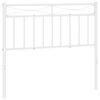vidaXL Metal Replace Headboard White 100 cm