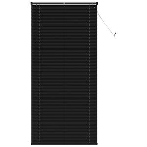 vidaXL Venetian Blind Manual Adjustable Black 213 x 80 cm PVC