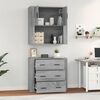 vidaXL Highboard Grey Sonoma Engineered Wood