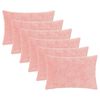 vidaXL Cushion Cover 6 pcs HEERLEN Pink 40 x 60 cm Faux Rabbit Fur