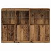 vidaXL LED Sideboard Old Wood 142.5 x 37 x 100 cm Engineered Wood