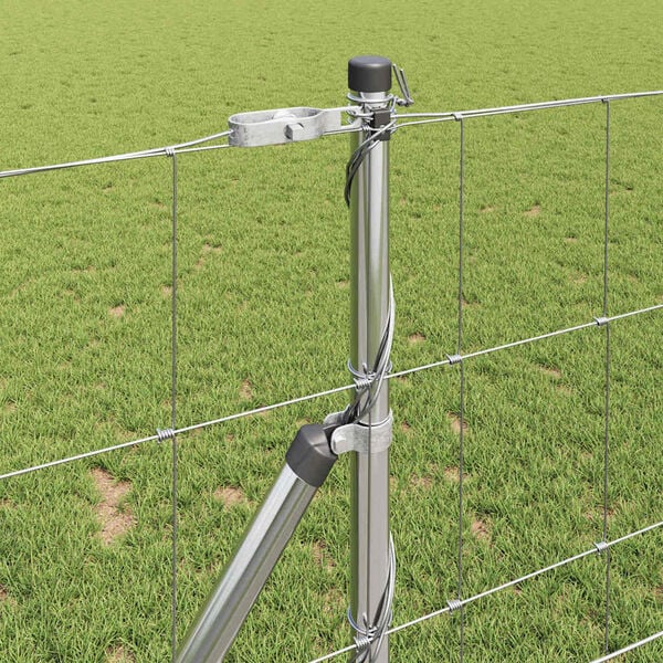 vidaXL Fence Post Galvanized 25 x 1 m Steel