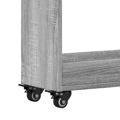 vidaXL Cabinet with Wheels Grey Sonoma 60x22x79 cm Engineered Wood