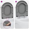 vidaXL Quick Release Toilet suitable for Seat Grey 46.2 x 36 x 4.3 cm