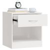 vidaXL Bedside Cabinets 2 pcs with Drawer High Gloss White