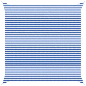 vidaXL Sunshade Sail Blue and White 5 x 5 m HDPE