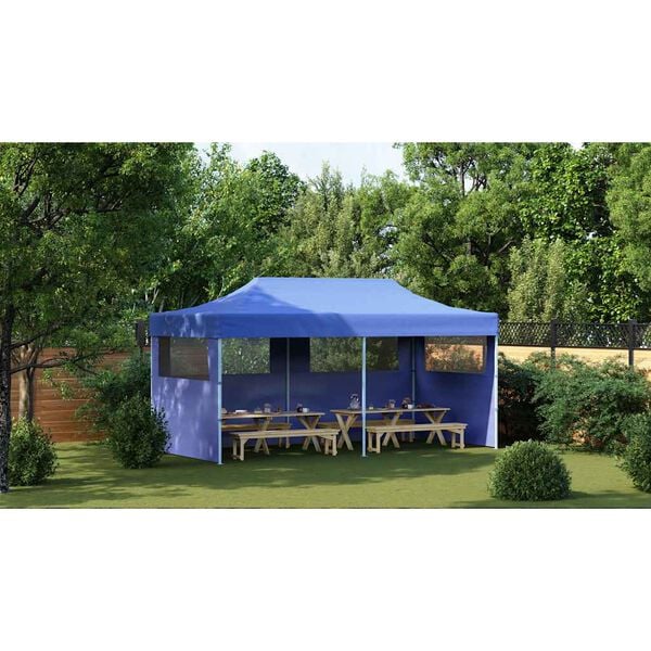 vidaXL Blue Foldable Pop-up Party Tent 3 x 6 m