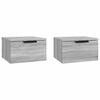 vidaXL Wall-mounted Bedside Cabinets 2 pcs Grey Sonoma 34x30x20 cm