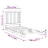 vidaXL Bed Frame without Mattress with Headboard 100x200 cm Solid Wood