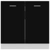 vidaXL Sink Bottom Cabinet Lyon Black 80x46x81.5 cm Engineered Wood