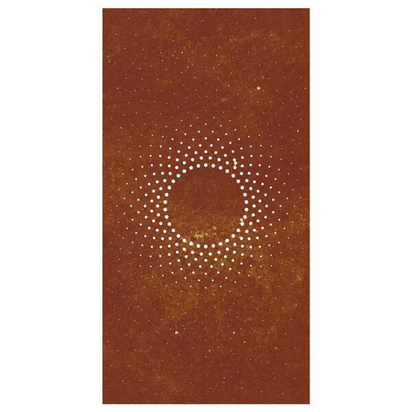 vidaXL Garden Wall Decoration 105x55 cm Corten Steel Sun Design