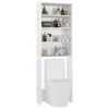 vidaXL Washing Machine Cabinet High Gloss White 64x24x190 cm