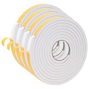 vidaXL Self-adhesive Foam Tape 4 pcs White 15mm x 5m CR Foam