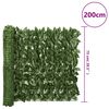 vidaXL Balcony Screen with Dark Green Leaves 200x75 cm