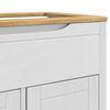 vidaXL Bathroom Furniture Set with Drawer 2 pcs White Solid Pine Wood
