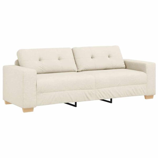 vidaXL Sofa Beige 221 x 78 x 80 cm Linen