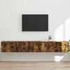 vidaXL TV Wall Cabinet Wall-mounted 2 pcs Smoked Oak 98 x 31 x 29.5 cm