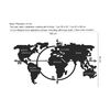 Homemania Wall Decoration World Map 100x56 cm Metal Black