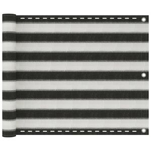 vidaXL Balcony Screen HDPE 75x300 cm Anthracite and White