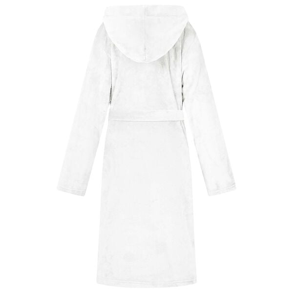 vidaXL Bathrobe Hoodie White M Flannel