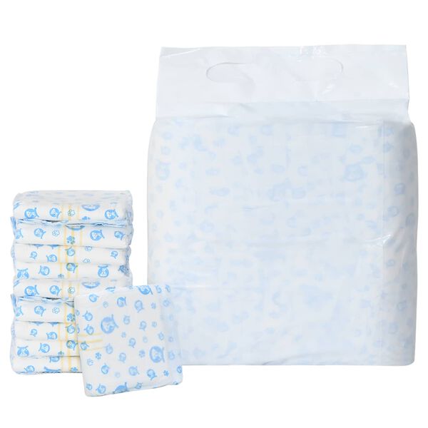 vidaXL Disposable Dog Diaper Male 50 pcs White XS