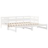 vidaXL Daybed with Trundle and Drawers without Mattress White 90x200 cm