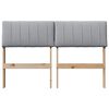 vidaXL Upholstered Headboard Light Grey 120 cm Solid Pine Wood