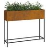 vidaXL Raised Garden Planter Rusty 100 x 26 x 82 cm Steel